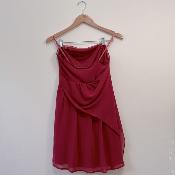 Emmelee Dress Womens Small Red/Maroon Off Shoulder Mini - Picture 8 of 12